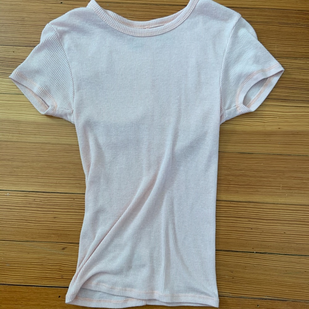 Peach colored tight urban outfitters shirt